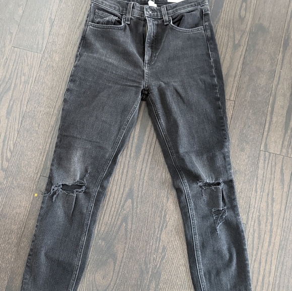 Rag and Bone High Rise Distressed Skinny - Picture 4 of 12